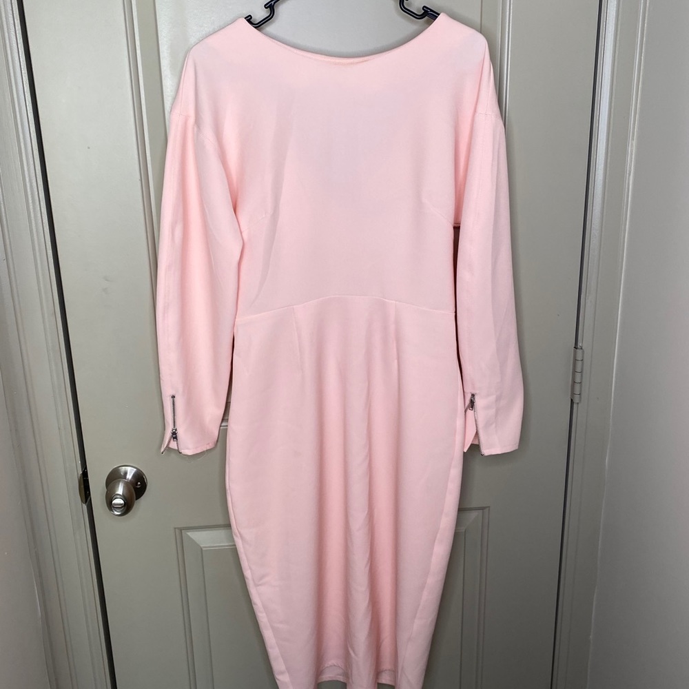 Long Sleeve Midi Pencil Dress